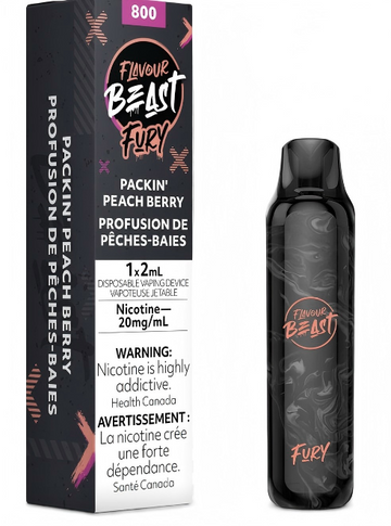 FLAVOUR BEAST FURY 800 PUFFS PACKIN PEACH BERRY