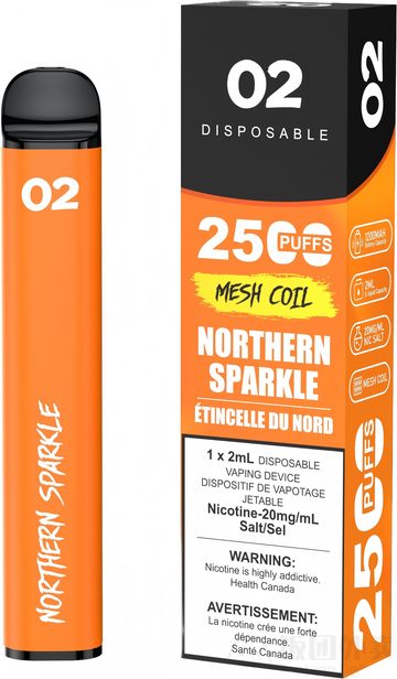 02 DISPOSABLE 2500 PUFFS NORTHERN SPARKLE