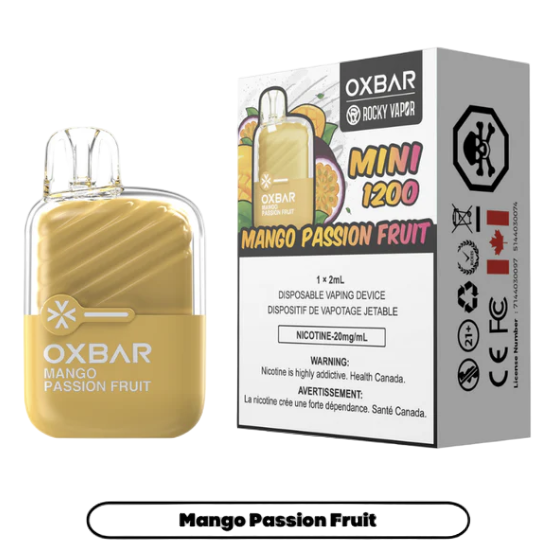 OXBAR MINI 1200 MANGO PASSION FRUIT