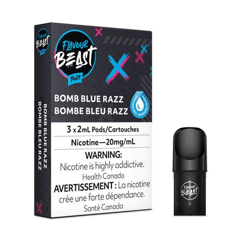 FLAVOUR BEAST PODS ICED BOMB BLUE RAZZ