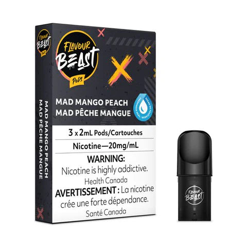 FLAVOUR BEAST PODS ICED MAD MANGO PEACH