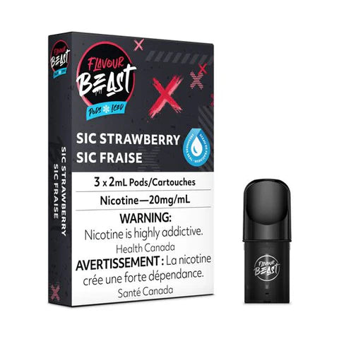 FLAVOUR BEAST PODS ICED SIC STRAWBERRY